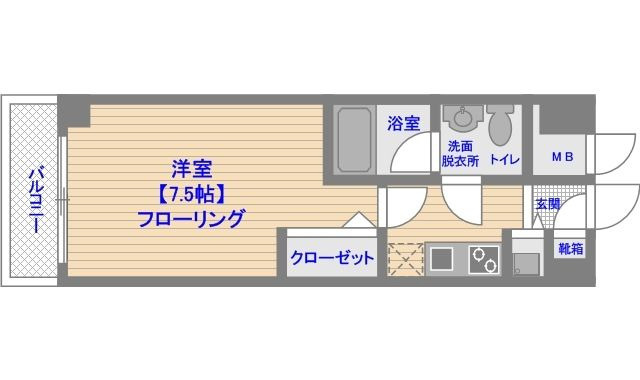 ピュアドームスタジオーネ平尾の間取り