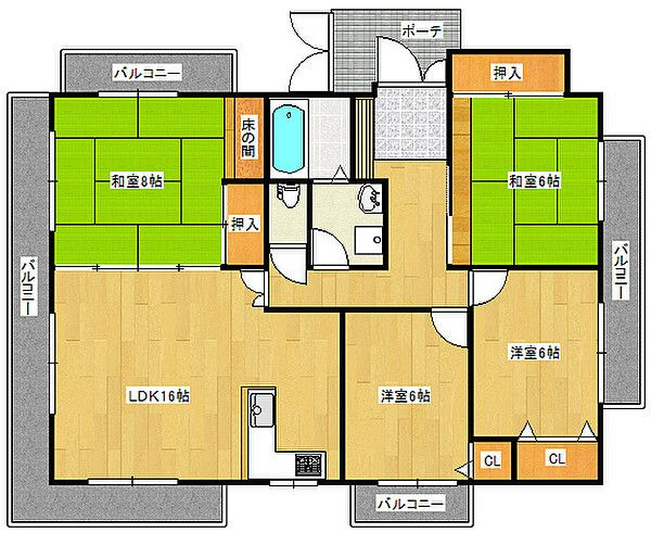 グランドシャルマンの間取り|使い勝手の良い間取りです♪