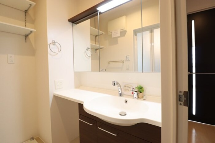 ラ・グラシューズの独立洗面台|朝の支度にも助かる、独立の洗髪洗面化粧台