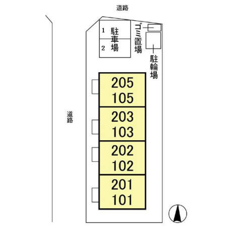 ラ・フルール四季の区画図