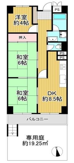 【間取り】 | 枚方ハイツ第8号棟