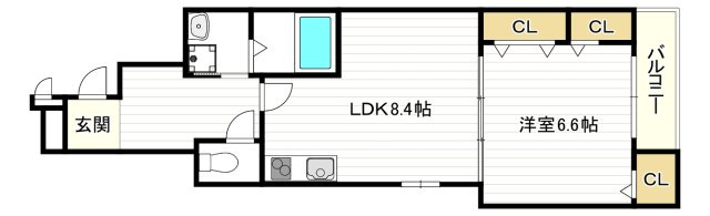 フジパレス長原サウスの間取り