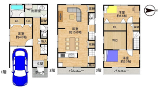 【参考プラン】 | 茨木市星見町　建築条件無し売土地 | 間取りプラン図です♪
