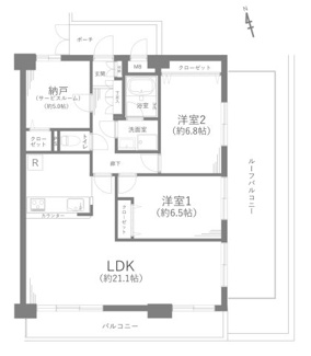 【間取り】 | ライオンズマンション昭島第二
