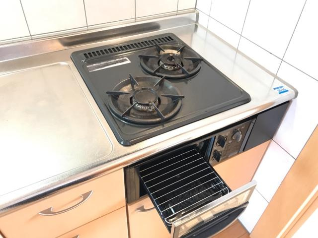 プランドールのキッチン|グリル付き2口コンロ（イメージ）