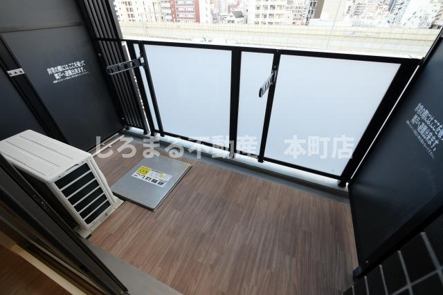 プレサンスOSAKA DOMECITYビーツのバルコニー