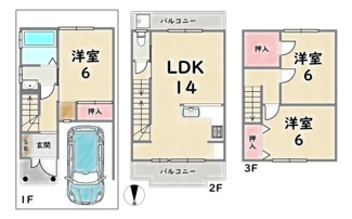 【間取り】 | 右京区太秦森ヶ前町