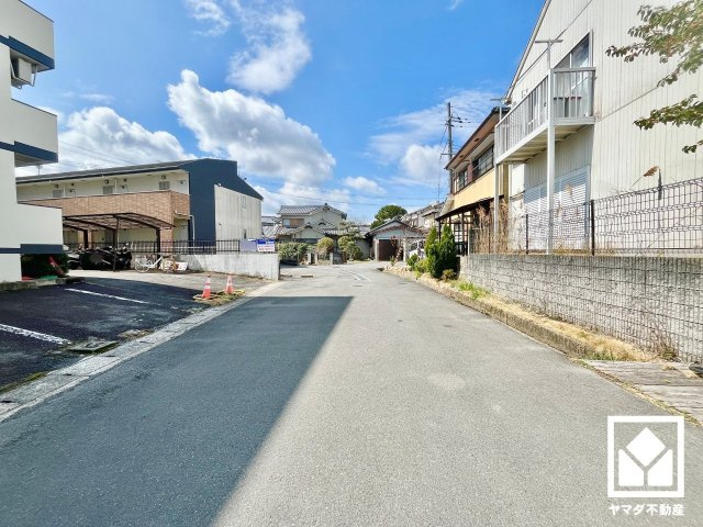 京田辺市三山木野神　1期　1号地の前面道路含む現地写真