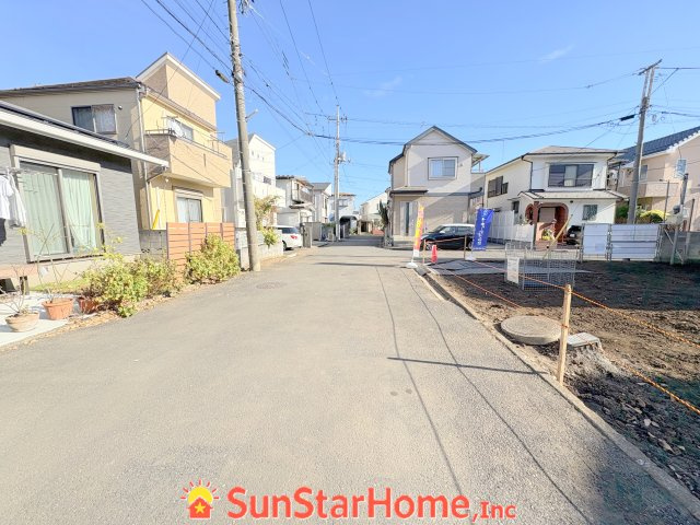 【サンスターホーム】武蔵村山市残堀1丁目　新築省エネ住宅の前面道路含む現地写真