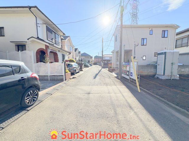 【サンスターホーム】武蔵村山市残堀1丁目　新築省エネ住宅の前面道路含む現地写真