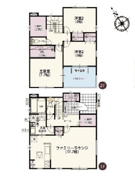 クライン宇都宮市平松第２期の間取り|〇1号棟〇
3LDK+SIC+納戸×2+WIC