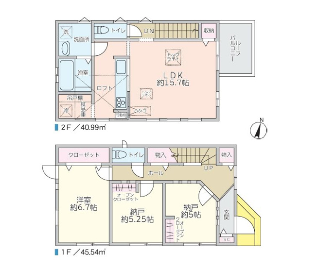 【間取り】 | 練馬区南田中１丁目　中古戸建て | ロフトは秘密基地のように趣味スペースとして使える空間