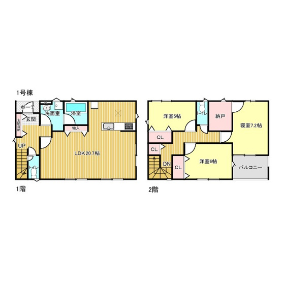 【間取り】 | 四日市市楠町南五味塚《1号棟》