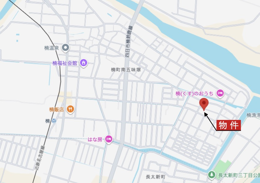 四日市市楠町南五味塚《1号棟》の地図|広域Map
