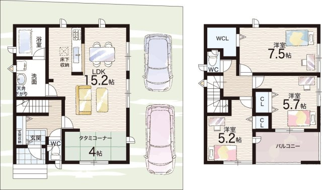 岸和田市門前町　第2期　新築一戸建ての間取り|7号地