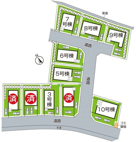 岸和田市門前町　第2期　新築一戸建ての区画図|全10区画
