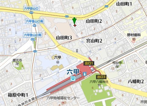 甲南ドルチェ六甲の地図