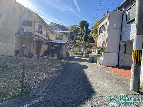 大宮釈迦谷 土地(1号地)の前面道路含む現地写真