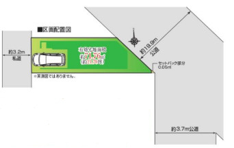 江戸川区平井７丁目の建築条件付売地の区画図