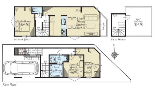 江戸川区平井７丁目の建築条件付売地の参考プラン