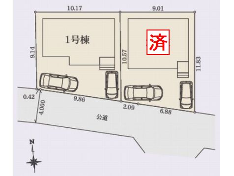 【区画図】 | 相模原市緑区相原1丁目第1期　新築一戸建て　1号棟　全2棟 | 相模原市緑区相原1丁目第1期　新築一戸建て　全2棟