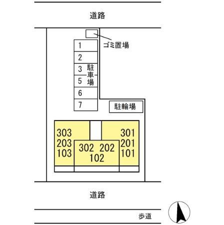 フリージアⅡの区画図