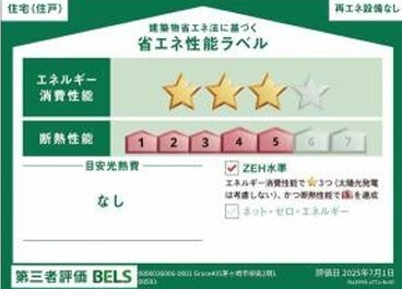 茅ヶ崎市柳島2丁目　新築戸建　2号棟の|省エネ性能ラベル☆