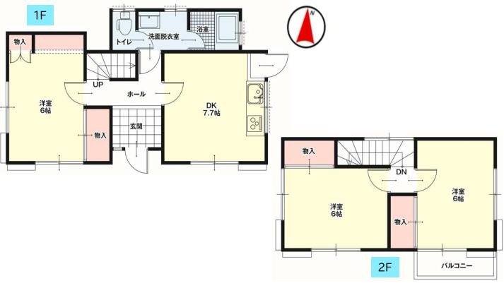 古河市坂間１期　中古一戸建ての間取り|３台分のカースペース完備！家族分が停められる広々敷地♪