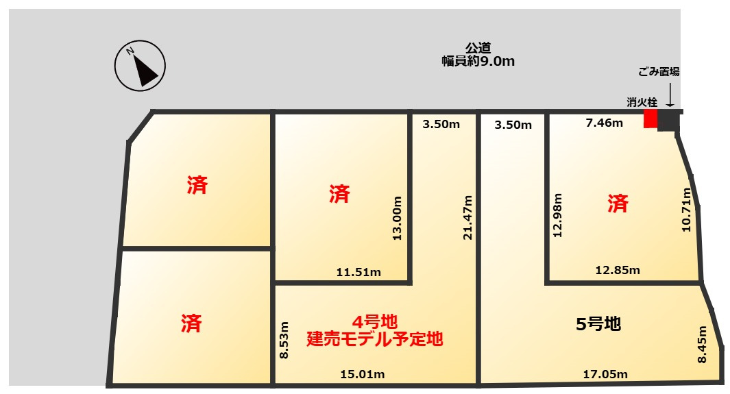 COLOSグリーンヒル栗東市下鈎　6区画の土地図