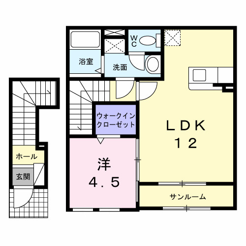 【間取り】 | カサフェリスＡ