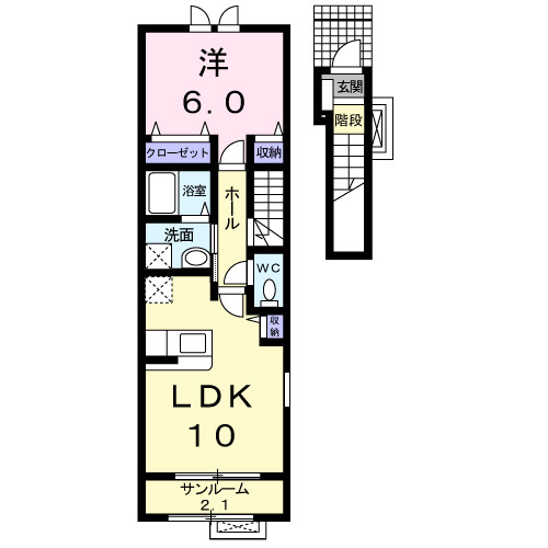 【間取り】 | プリマ　クラッセⅡ