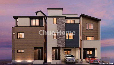 【完成予想図】 | 荒川区東尾久2丁目新築分譲住宅 | 外観パース