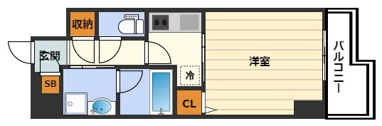 ビエラコート天神橋の間取り