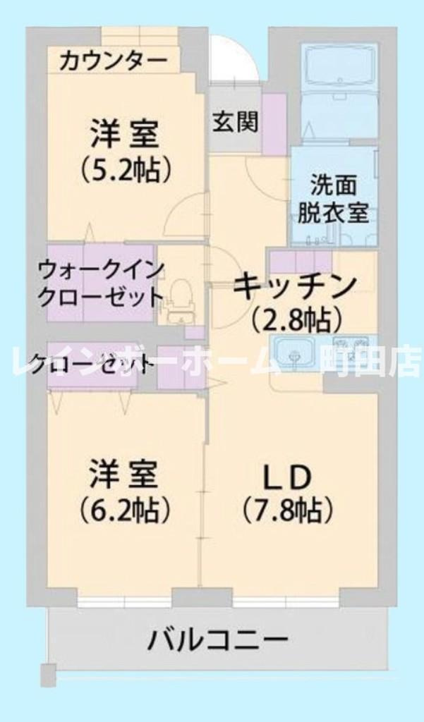 パラッツォ淵野辺１※初期費用分割あと払いサービス利用可能物件の間取り