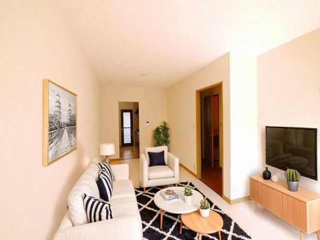 イーストタウン朱雀の居間・リビング|CGで家具等を配置したもので家具等は含まれません