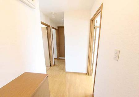 ラ・プリミエール城東 Bの玄関|収納もある玄関です