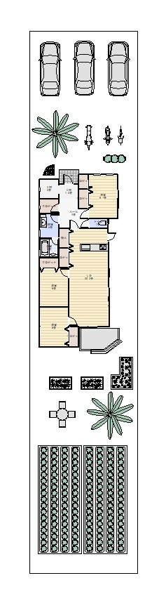 深谷市東方　売地（建築条件無し）の土地図|参考プラン