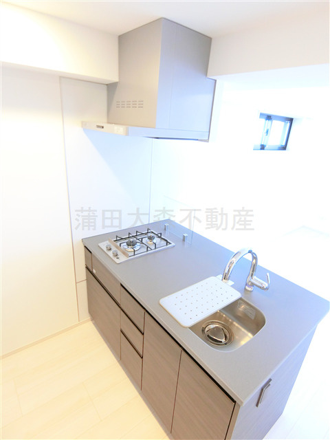 クレストコート池上のキッチン|カウンターキッチン　ガス2口