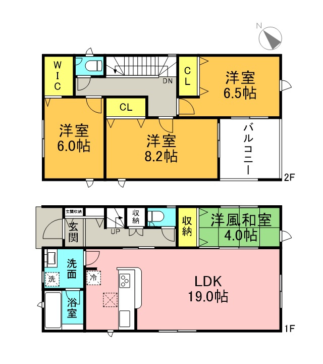 碧南市湖西町第2　新築一戸建の間取り|4LDK＋WIC