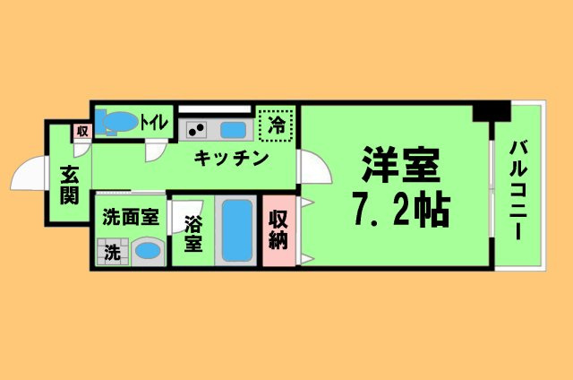 ボーデュキャナル幅下の間取り|間取り反転タイプ