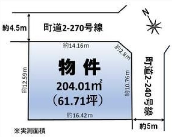 売地　壬生町幸町の土地図