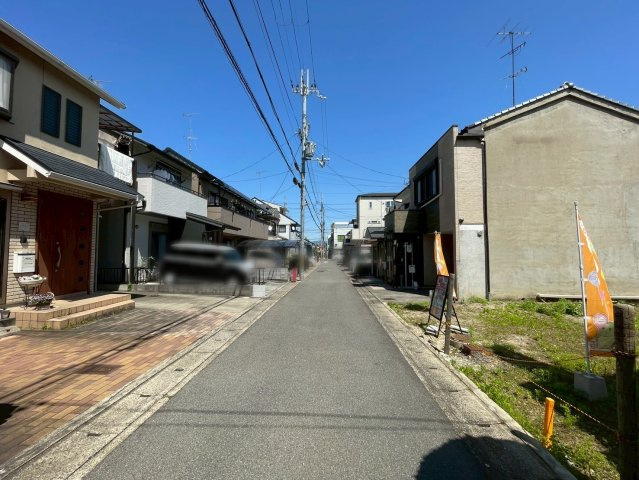樫原平田町　建築条件無土地の前面道路含む現地写真|（5/10撮影）