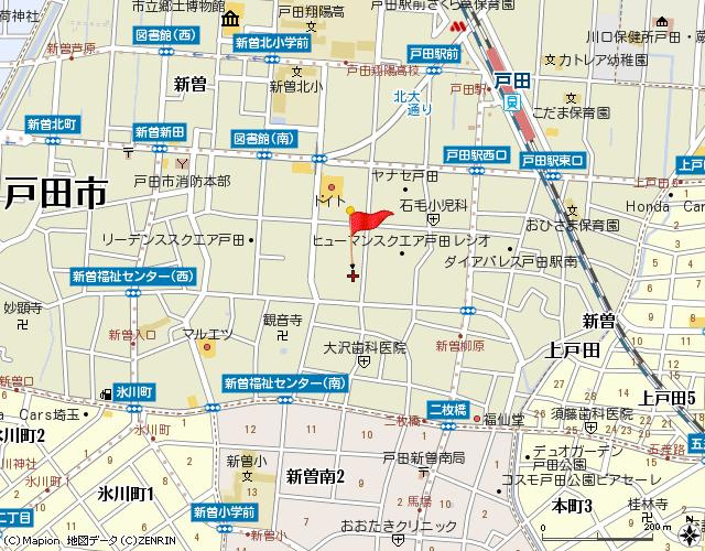 プリムヴェール戸田壱番館の地図