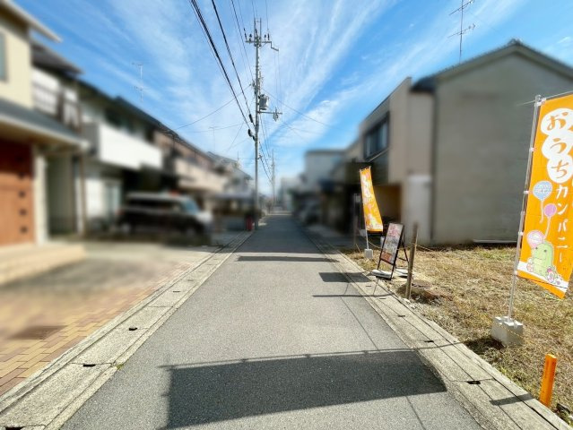 樫原平田町　新築参考プランA　建築条件付土地の前面道路含む現地写真