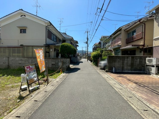 樫原平田町　新築参考プランA　建築条件付土地の前面道路含む現地写真|（5/10撮影）