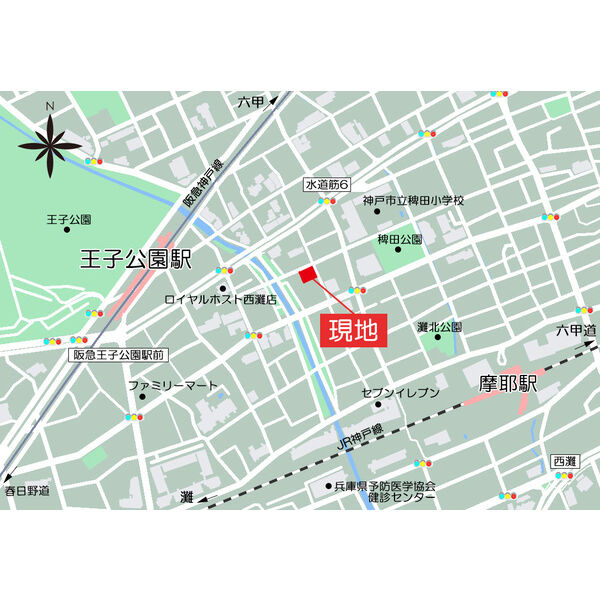 アークメゾン王子公園の地図