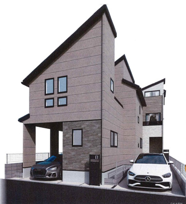 【外観パース】 | 豊島区長崎5丁目 新築戸建　1号棟 　9480万円