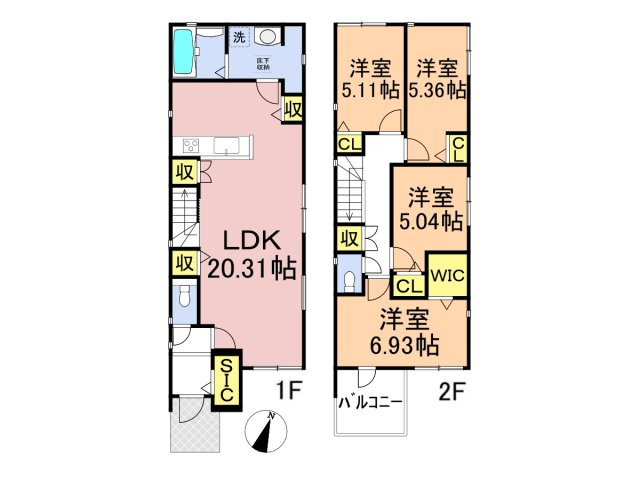 新築戸建　岐阜市羽衣町　全1区画分譲の間取り|■1号棟　■ヤマダ不動産　株式会社リライフ　
■夢のマイホーム購入をフルサポートします！