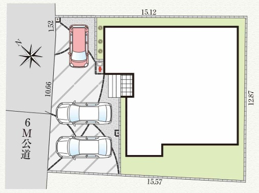 グラファーレ千葉市若葉区貝塚１丁目２期の区画図