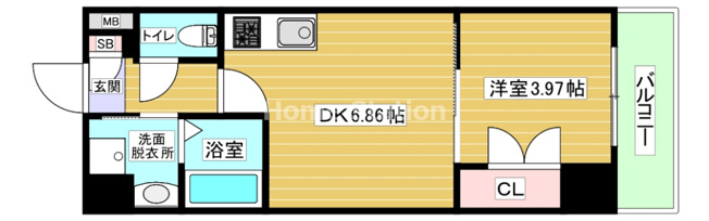 【間取り】 | クローバー・レジデンス弁天町
